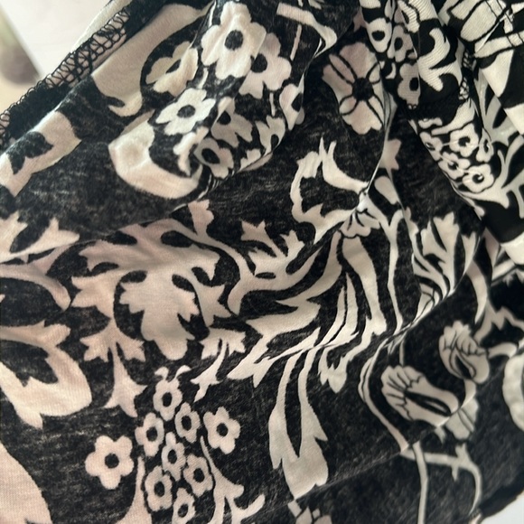 INC black and white dress flower design knee length 2x - Picture 5 of 7